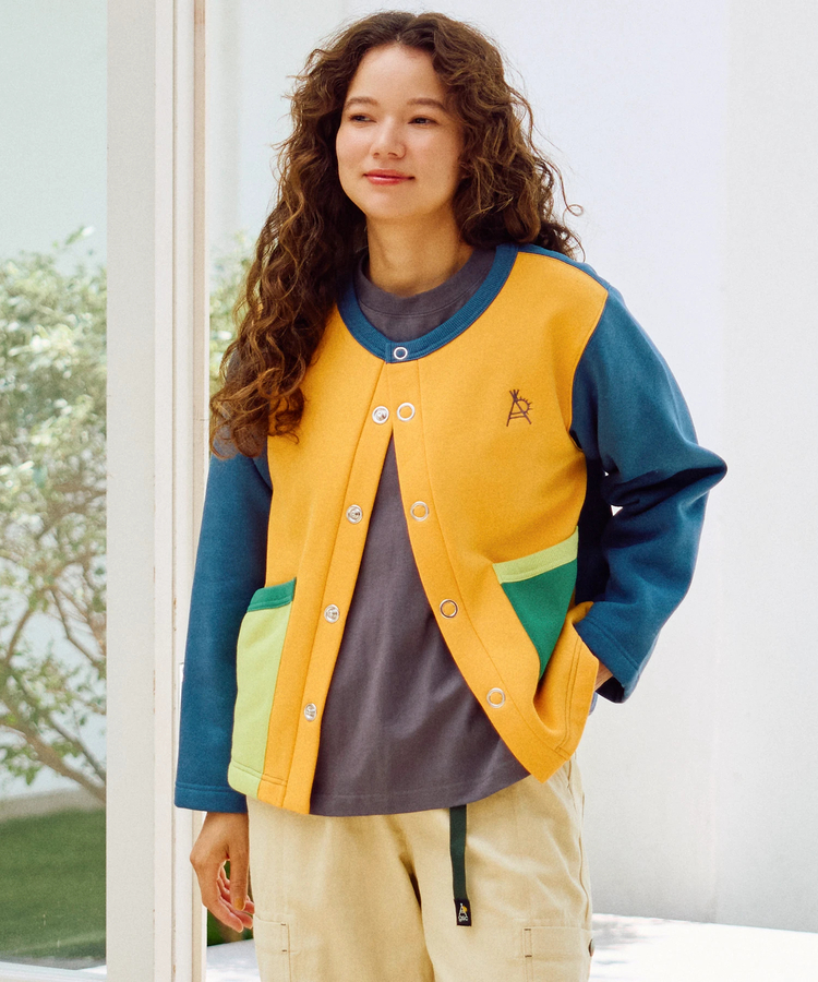 go slow caravan(ゴースローキャラバン) |裏起毛ランダムポケットクルーカーデ (WOMENS)