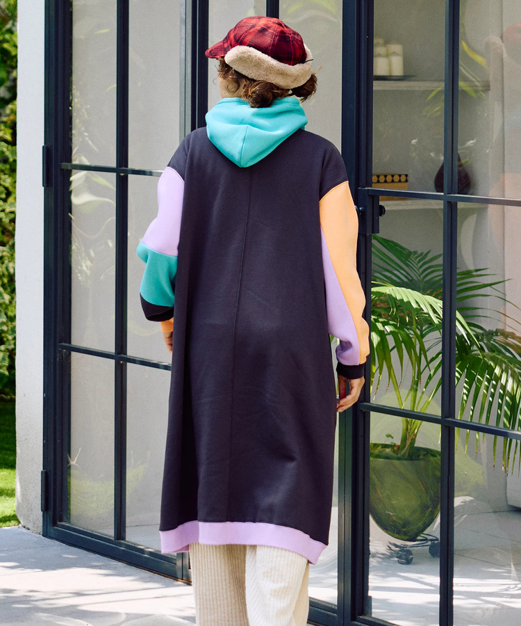 go slow caravan(ゴースローキャラバン) |裏起毛クレイジーパーカーワンピース (WOMENS)