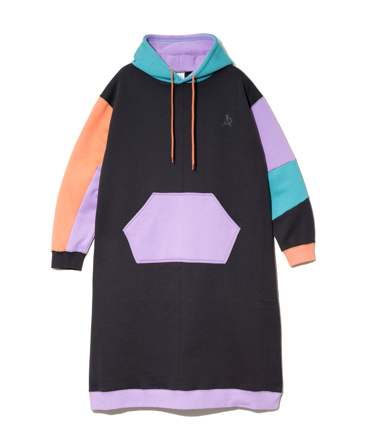 go slow caravan(ゴースローキャラバン) |裏起毛クレイジーパーカーワンピース (WOMENS)