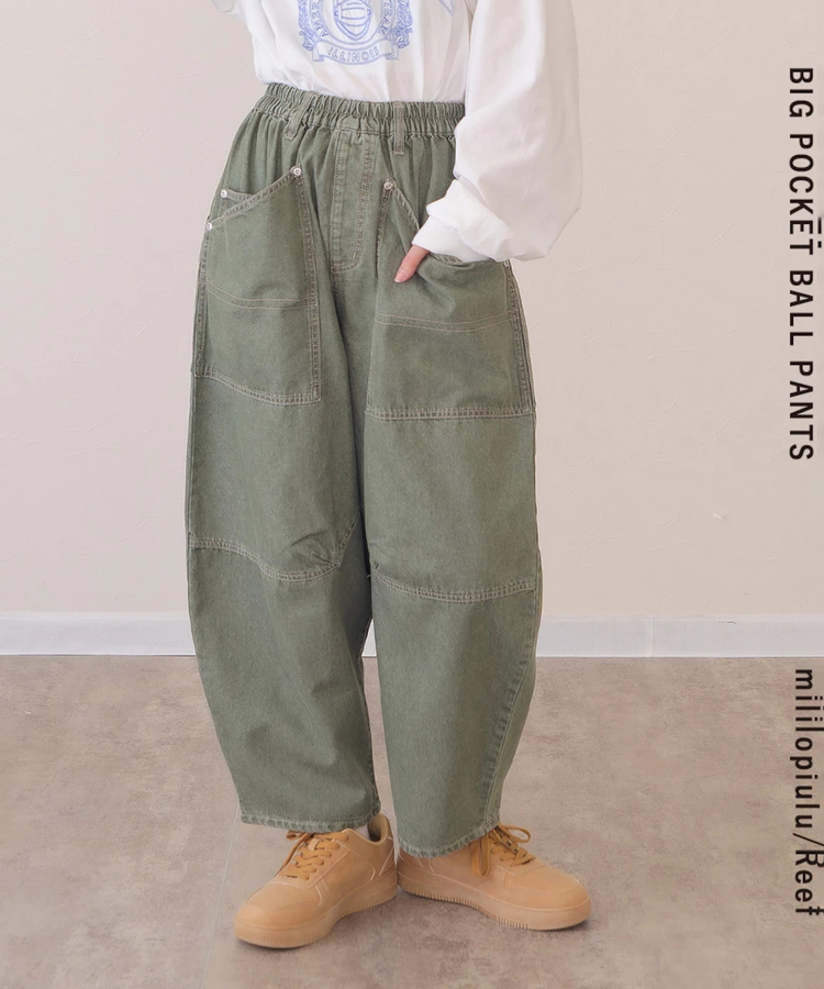 mililopiulu/ミリロピュール ビッグポケットボールパンツ (WOMENS