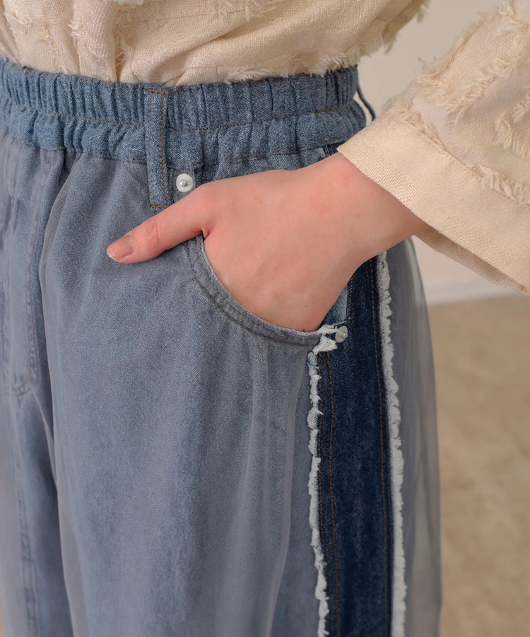 Ctopone/コトポーネ チュール×デニムSK (WOMENS)|ファッション Ctopone/コトポーネ チュール×デニムSK (WOMENS)|ファッション