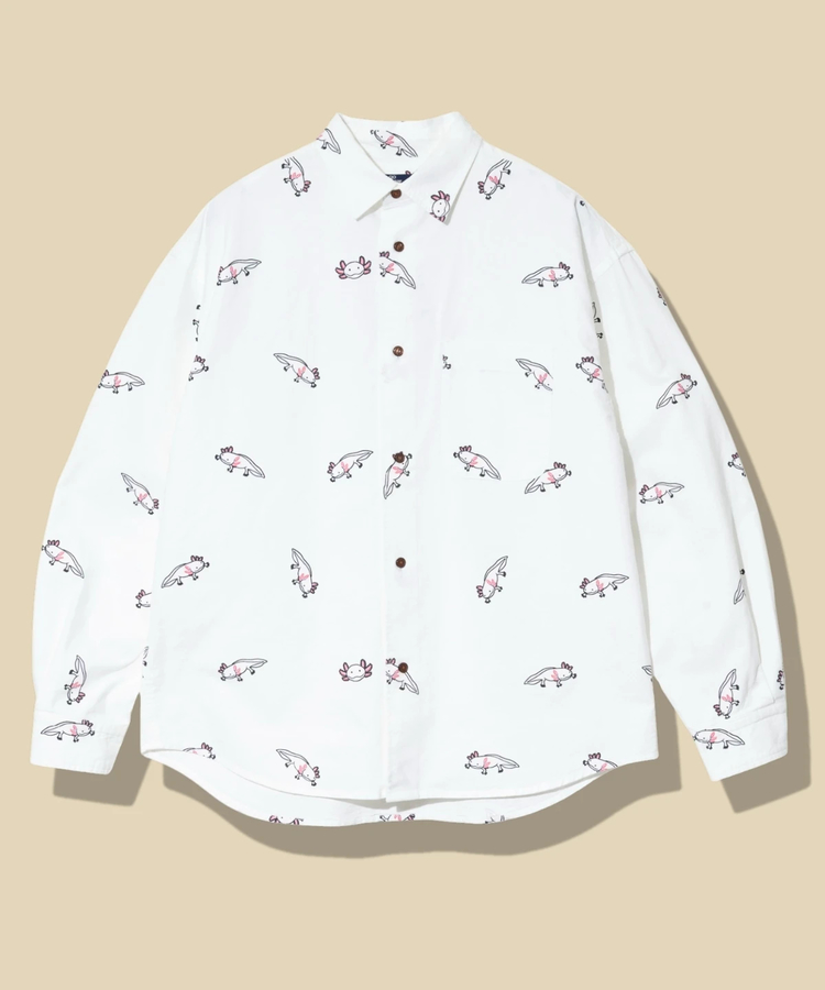go slow caravan(ゴースローキャラバン) |オックス総柄プリントR/Gシャツ (MENS/WOMENS)