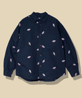 go slow caravan(ゴースローキャラバン) |オックス総柄プリントR/Gシャツ (MENS/WOMENS)