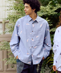 go slow caravan(ゴースローキャラバン) |オックス総柄プリントR/Gシャツ (MENS/WOMENS)