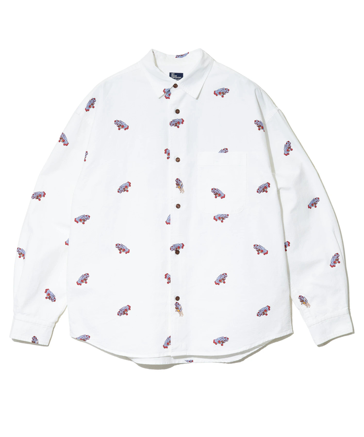 go slow caravan(ゴースローキャラバン) |オックス総柄プリントR/Gシャツ (MENS/WOMENS)