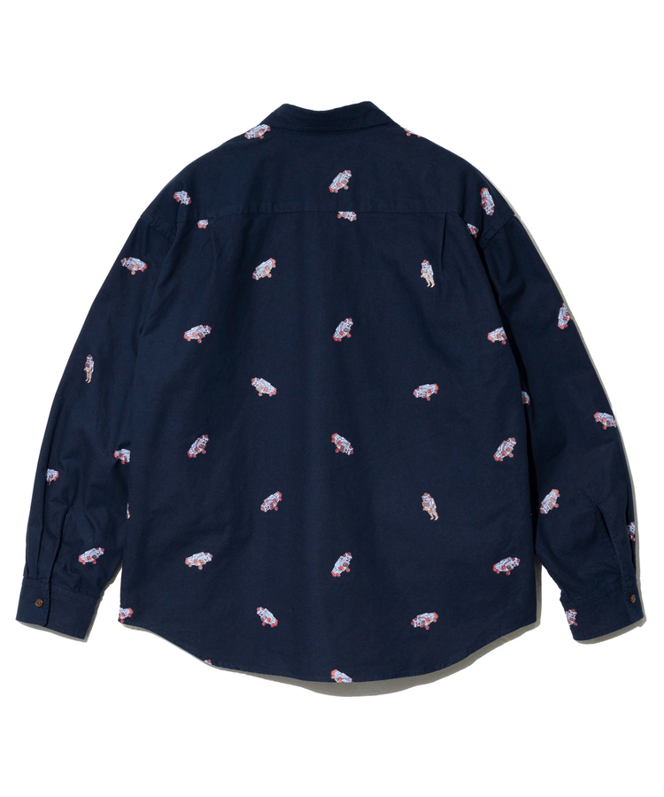 go slow caravan(ゴースローキャラバン) |オックス総柄プリントR/Gシャツ (MENS/WOMENS)