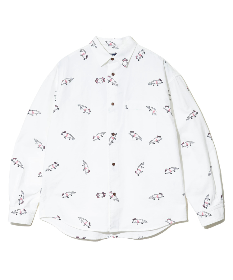 go slow caravan(ゴースローキャラバン) |オックス総柄プリントR/Gシャツ (MENS/WOMENS)