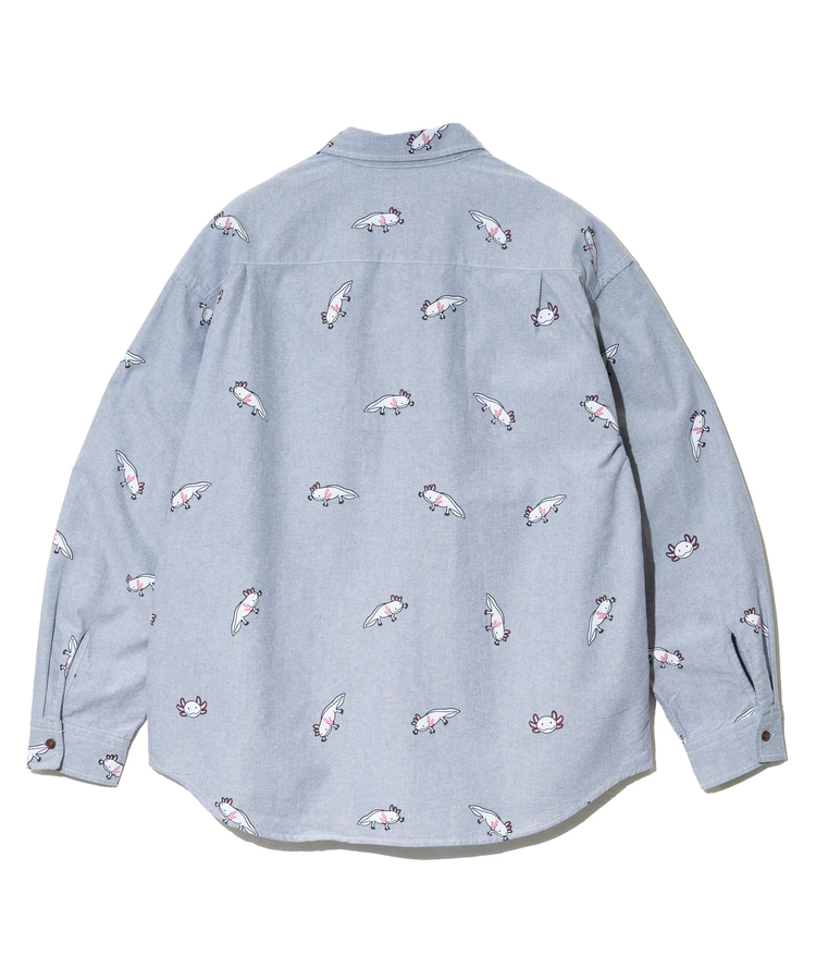 go slow caravan(ゴースローキャラバン) |オックス総柄プリントR/Gシャツ (MENS/WOMENS)