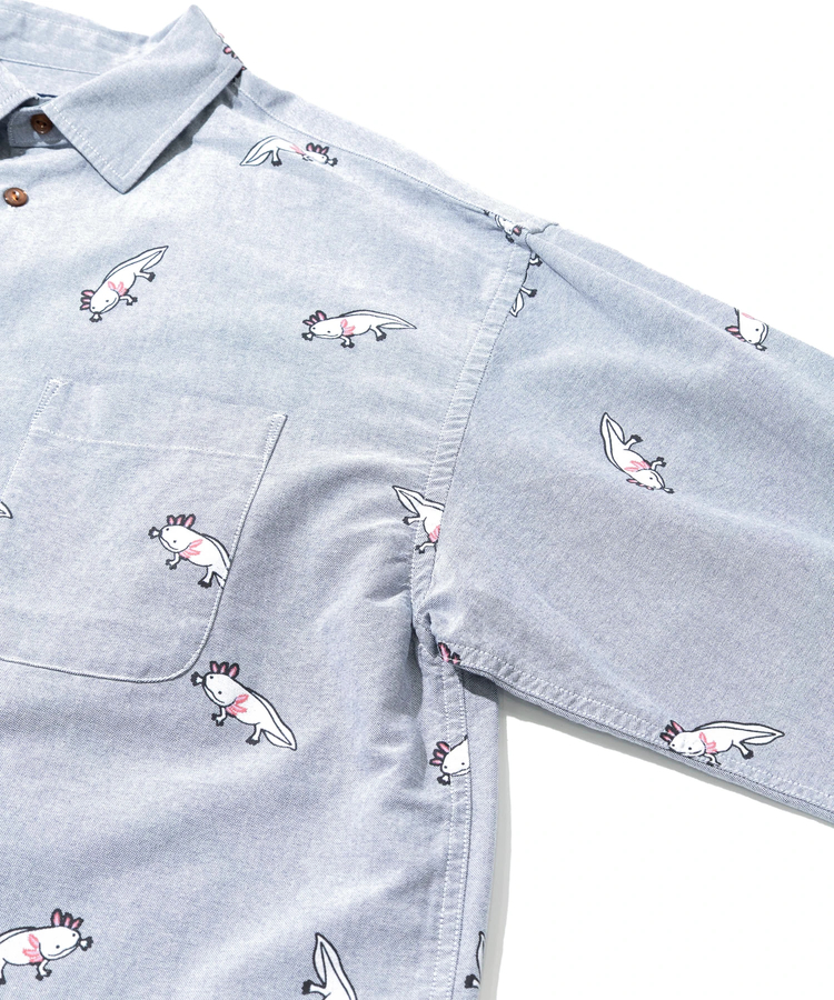 go slow caravan(ゴースローキャラバン) |オックス総柄プリントR/Gシャツ (MENS/WOMENS)