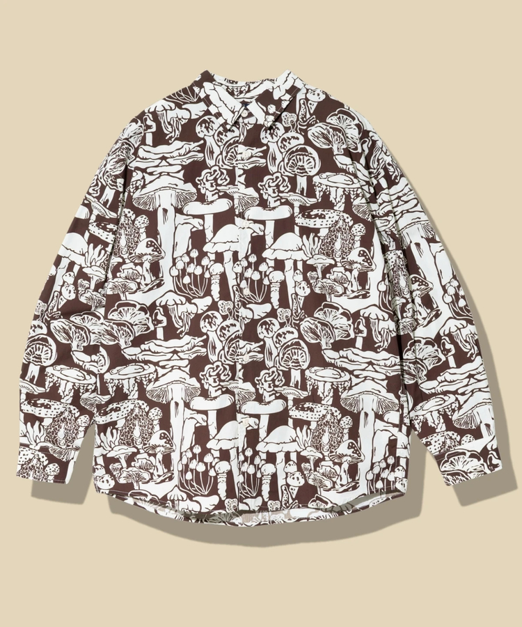 go slow caravan(ゴースローキャラバン) |ブロード総柄プリントR/Gシャツ (MENS)