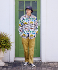 go slow caravan(ゴースローキャラバン) |ブロード総柄プリントR/Gシャツ (MENS)