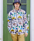 go slow caravan(ゴースローキャラバン) |ブロード総柄プリントR/Gシャツ (MENS)