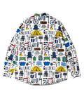 go slow caravan(ゴースローキャラバン) |ブロード総柄プリントR/Gシャツ (MENS)