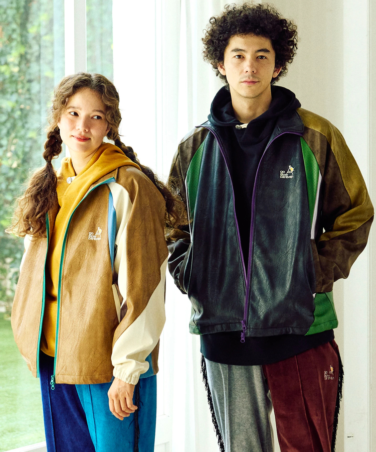 go slow caravan(ゴースローキャラバン) |フェイクレザースウィッチングブルゾン (MENS)