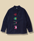 go slow caravan(ゴースローキャラバン) |コーデュロイ前立て刺繍シャツ (MENS/WOMENS)
