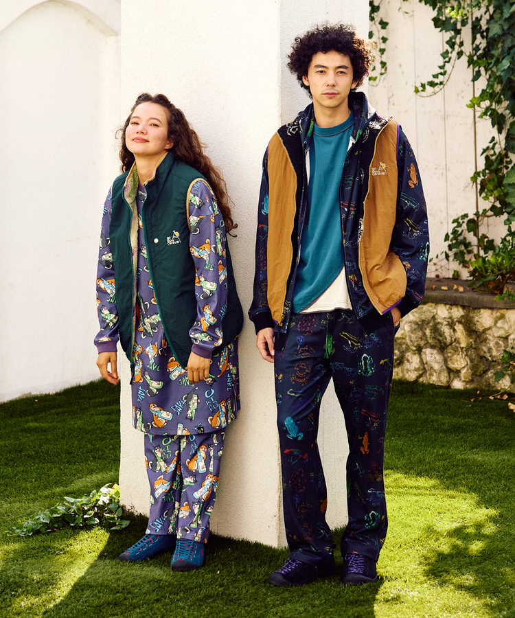 go slow caravan(ゴースローキャラバン) |ボア×ナイロンリバーシブルベスト (MENS) 