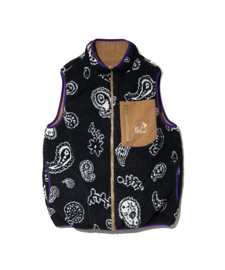 go slow caravan(ゴースローキャラバン) |ボア×ナイロンリバーシブルベスト (MENS) 