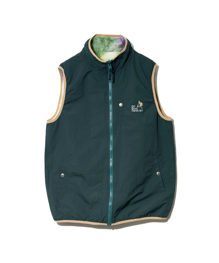 go slow caravan(ゴースローキャラバン) |ボア×ナイロンリバーシブルベスト (MENS) 