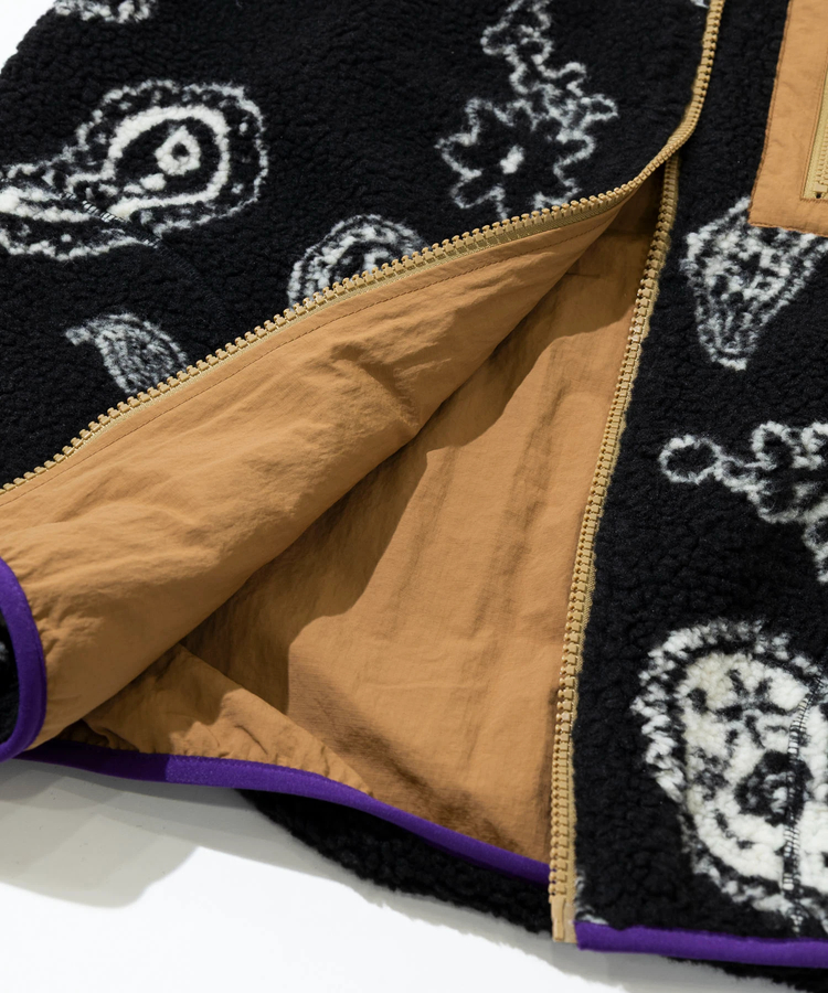 go slow caravan(ゴースローキャラバン) |ボア×ナイロンリバーシブルベスト (MENS) 