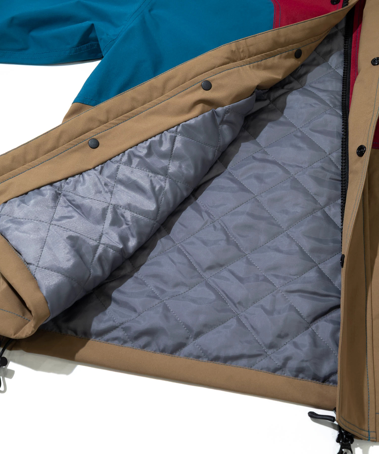 go slow caravan(ゴースローキャラバン) |2レイヤークレイジー/総柄プリントフードインスタンドブルゾン (MENS/WOMENS)