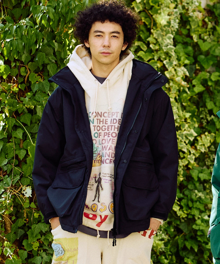 go slow caravan(ゴースローキャラバン) |2レイヤーフードインスタンドブルゾン (MENS)