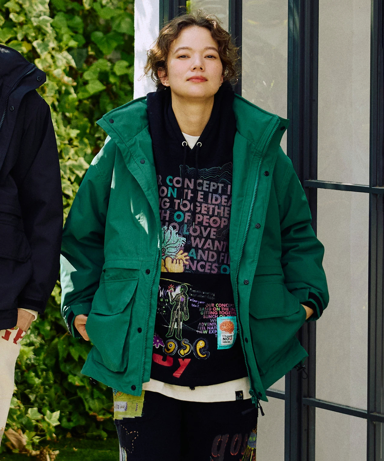 go slow caravan(ゴースローキャラバン) |2レイヤーフードインスタンドブルゾン (MENS)