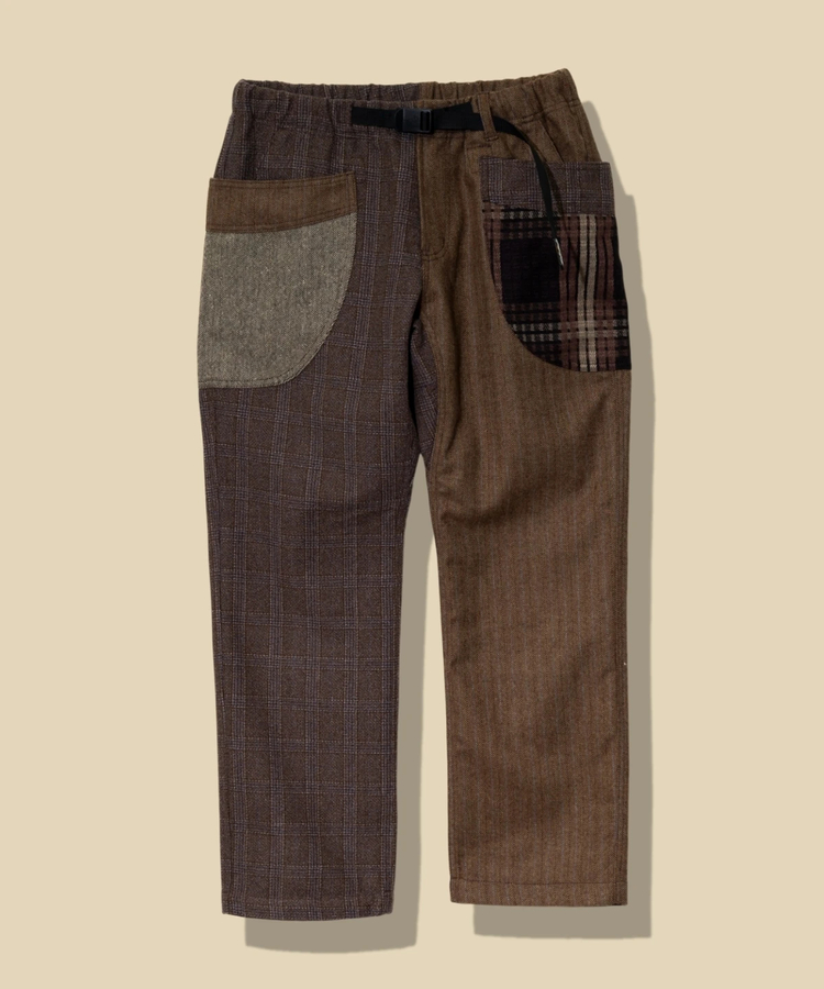 go slow caravan(ゴースローキャラバン) |WOOL LIKE FABLIC脇ポケクレイジーパンツ (MENS/WOMENS) 