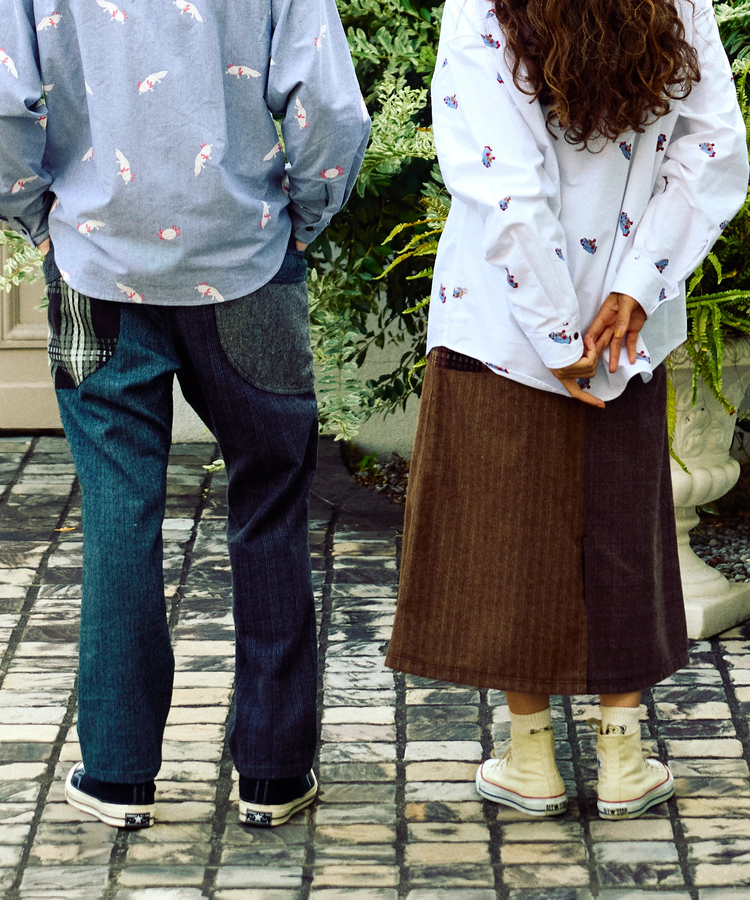 go slow caravan(ゴースローキャラバン) |WOOL LIKE FABLIC脇ポケクレイジーパンツ (MENS/WOMENS) 