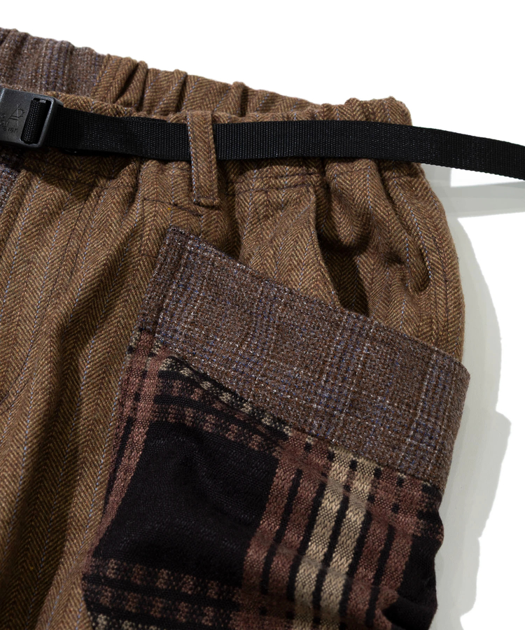 go slow caravan(ゴースローキャラバン) |WOOL LIKE FABLIC脇ポケクレイジーパンツ (MENS/WOMENS) 