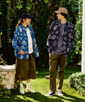 go slow caravan(ゴースローキャラバン) |デニム総柄抜染ペイズリーR/Gシャツ (MENS/WOMENS)