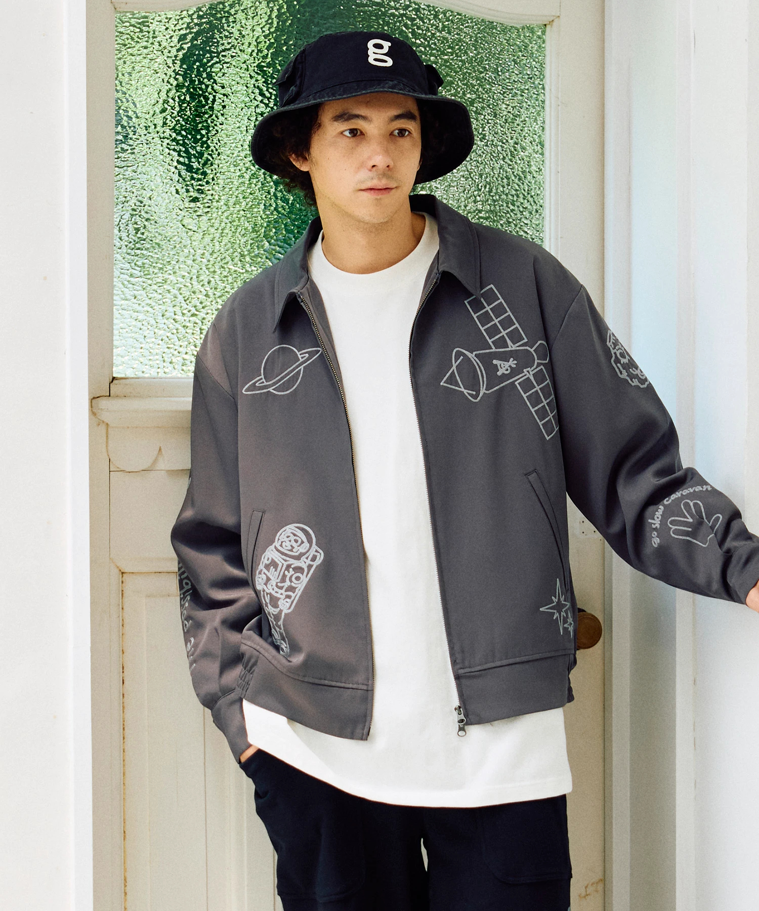 エステルツイル刺繍ブルゾン (MENS)｜ファッション通販 SANKO BAZAAR