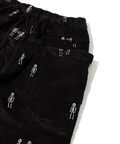 go slow caravan(ゴースローキャラバン) |ストレッチコーデュロイ ほねほね刺繍アンクルパンツ (MENS/WOMENS)