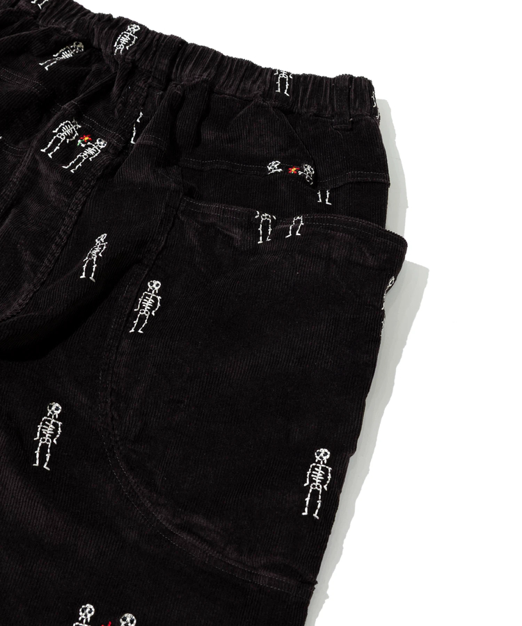 go slow caravan(ゴースローキャラバン) |ストレッチコーデュロイ ほねほね刺繍アンクルパンツ (MENS/WOMENS)