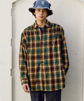 go slow caravan(ゴースローキャラバン) |ビエラチェックギャザーオーバーシャツ (MENS)