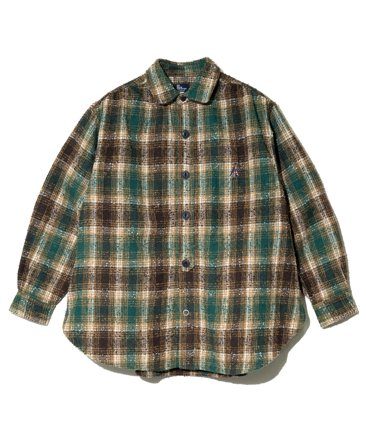 go slow caravan(ゴースローキャラバン) |ビエラチェックギャザーオーバーシャツ (MENS)