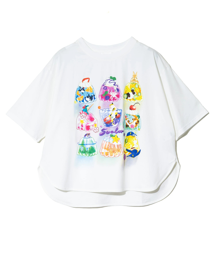 tシャツ ScoLar/スカラー　アニマル柄 接触冷感TEE レディース ScoLar/スカラー アニマル柄接触冷感TEE (WOMENS)｜ファッション
