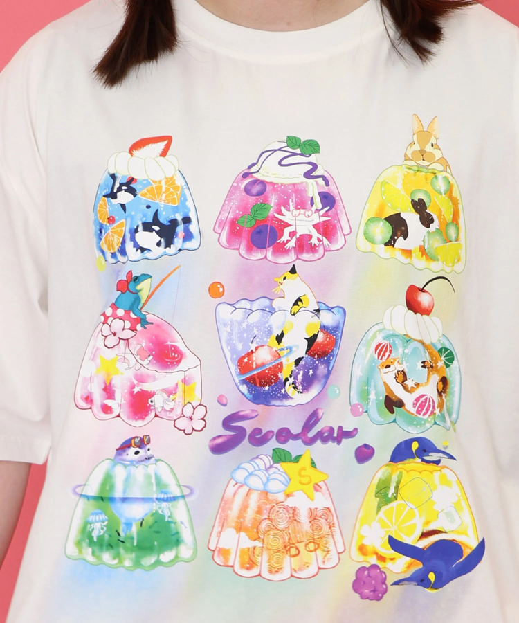 tシャツ ScoLar/スカラー　アニマル柄 接触冷感TEE レディース ScoLar/スカラー アニマル柄接触冷感TEE (WOMENS)｜ファッション