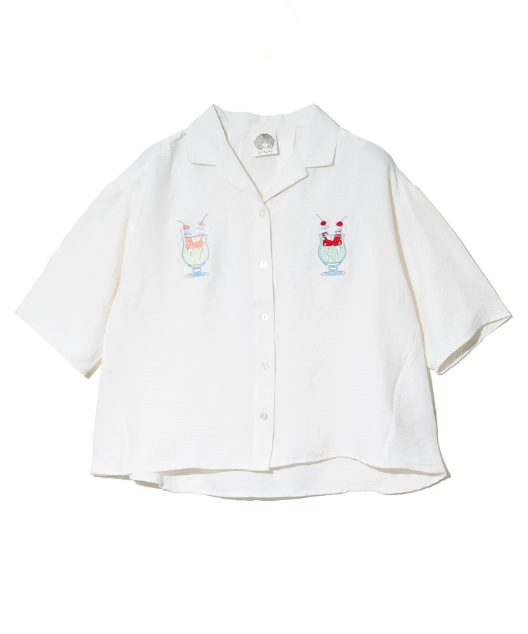 go slow caravan(ゴースローキャラバン) |ScoLar/スカラー レトロ刺繍シャツ (WOMENS)