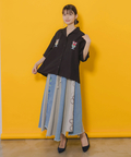 go slow caravan(ゴースローキャラバン) |ScoLar/スカラー レトロ刺繍シャツ (WOMENS)
