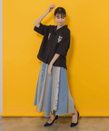 go slow caravan(ゴースローキャラバン) |ScoLar/スカラー レトロ刺繍シャツ (WOMENS)