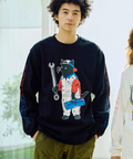 go slow caravan(ゴースローキャラバン) |【NISSAN×go slow caravan】超ヘビーUSA/CRALLYメカニック猫ロングスリーブTEE (MENS)