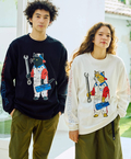 go slow caravan(ゴースローキャラバン) |【NISSAN×go slow caravan】超ヘビーUSA/CRALLYメカニック猫ロングスリーブTEE (MENS)