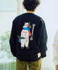 go slow caravan(ゴースローキャラバン) |【NISSAN×go slow caravan】超ヘビーUSA/CRALLYメカニック猫ロングスリーブTEE (MENS)