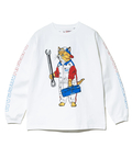 go slow caravan(ゴースローキャラバン) |【NISSAN×go slow caravan】超ヘビーUSA/CRALLYメカニック猫ロングスリーブTEE (MENS)