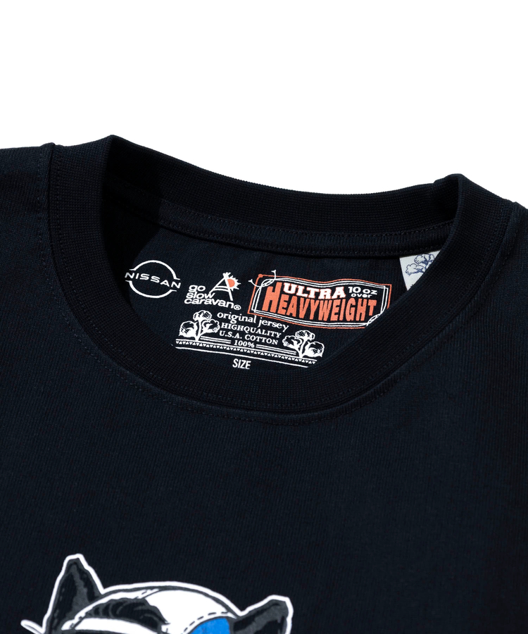 go slow caravan(ゴースローキャラバン) |【NISSAN×go slow caravan】超ヘビーUSA/CRALLYメカニック猫ロングスリーブTEE (MENS)