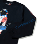 go slow caravan(ゴースローキャラバン) |【NISSAN×go slow caravan】超ヘビーUSA/CRALLYメカニック猫ロングスリーブTEE (MENS)