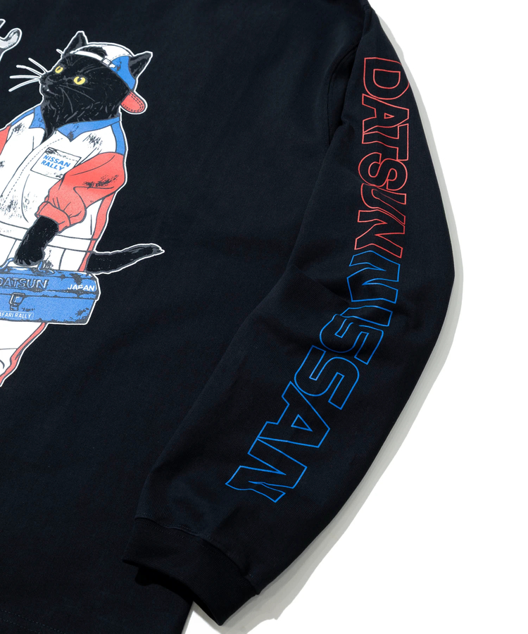 go slow caravan(ゴースローキャラバン) |【NISSAN×go slow caravan】超ヘビーUSA/CRALLYメカニック猫ロングスリーブTEE (MENS)