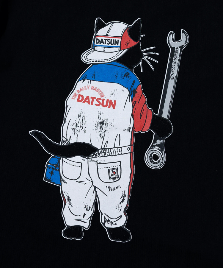 go slow caravan(ゴースローキャラバン) |【NISSAN×go slow caravan】超ヘビーUSA/CRALLYメカニック猫ロングスリーブTEE (MENS)