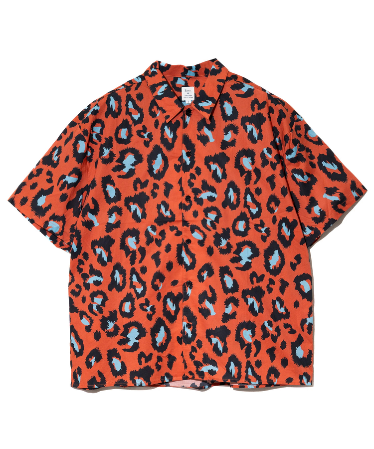 go slow caravan(ゴースローキャラバン) |Revo./レヴォ ペイントレオパードパターンSSシャツ (MENS)