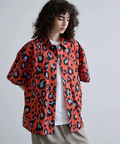 go slow caravan(ゴースローキャラバン) |Revo./レヴォ ペイントレオパードパターンSSシャツ (MENS)